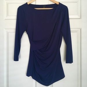 Dark Purple Ruched Blouse
